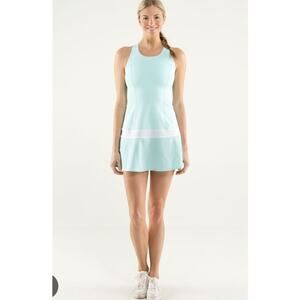 lululemon athletica Light Blue and White Midi Dress